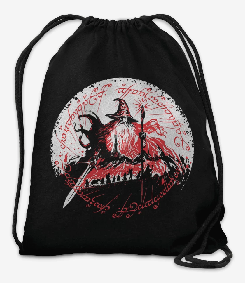 Mochila Negro de Señor de los Anillos Gandalf Comunidad