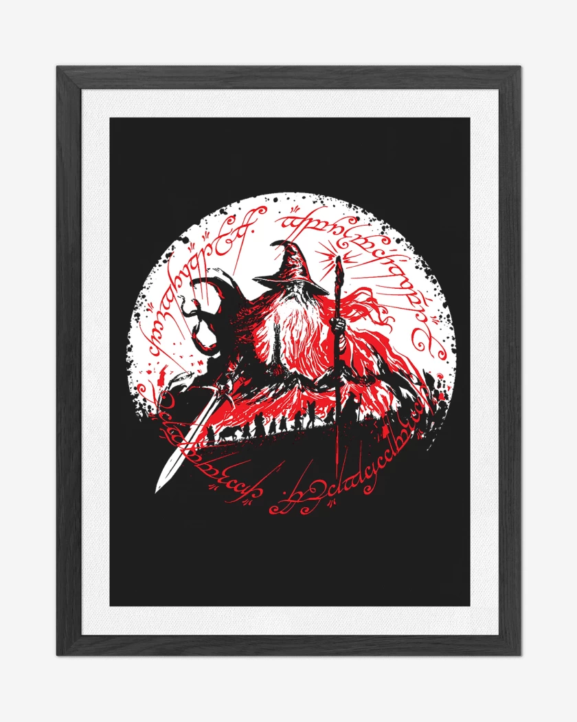 Cuadro decorativo Señor de los Anillos Gandalf Comunidad