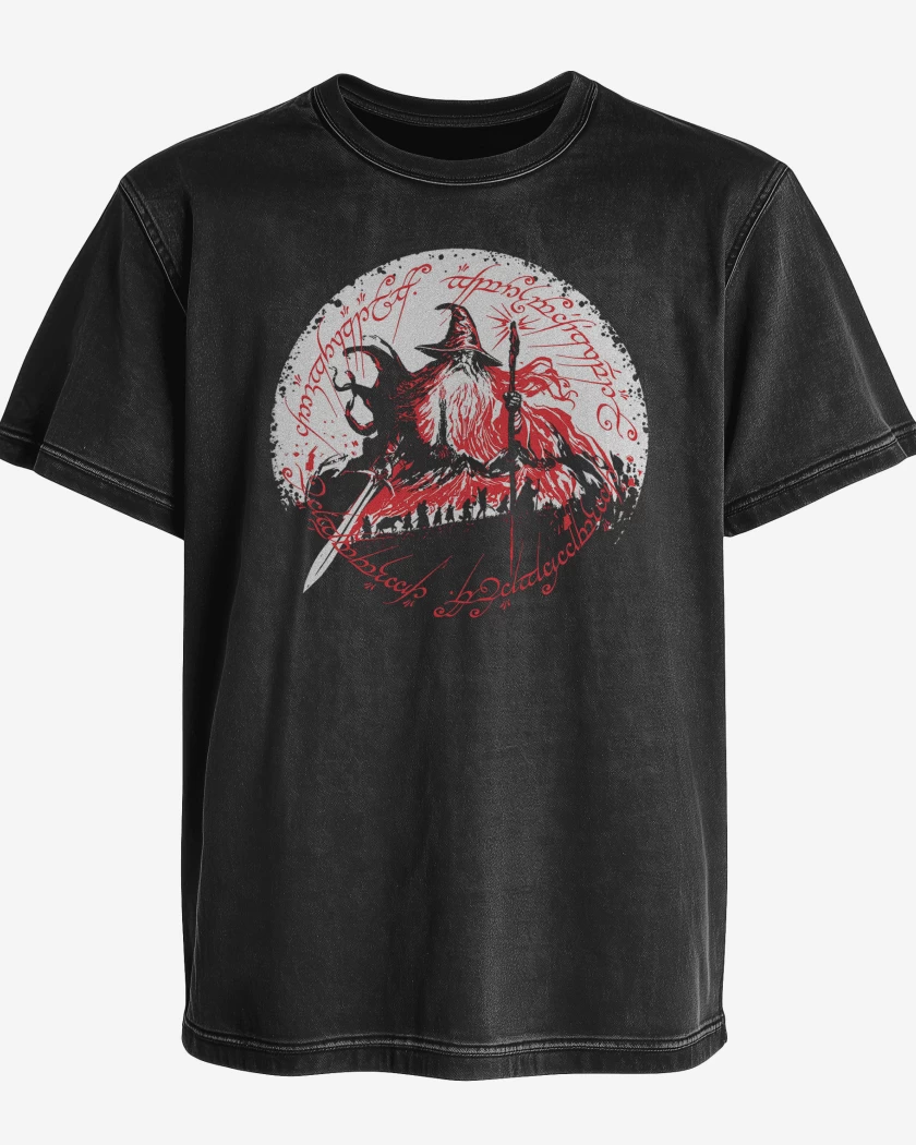 Polera desgastada Señor de los Anillos Gandalf Comunidad