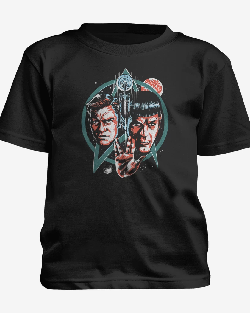 Polera de niño Negro de Star Trek Spock & Tiberius