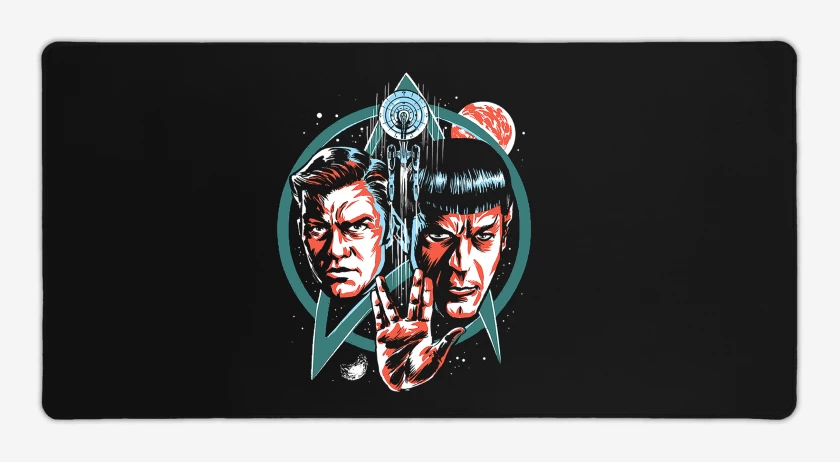Mouse pad Gamer Negro de Star Trek Spock & Tiberius