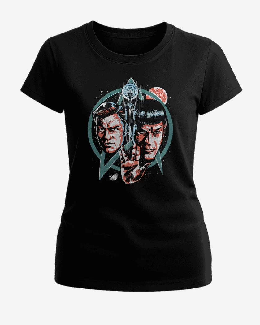 Polera de Mujer Negro de Star Trek Spock & Tiberius