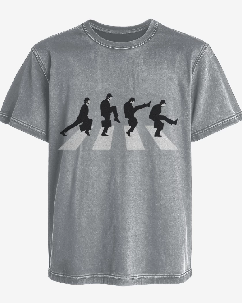 Polera desgastada Gris Melange de Michael jackson