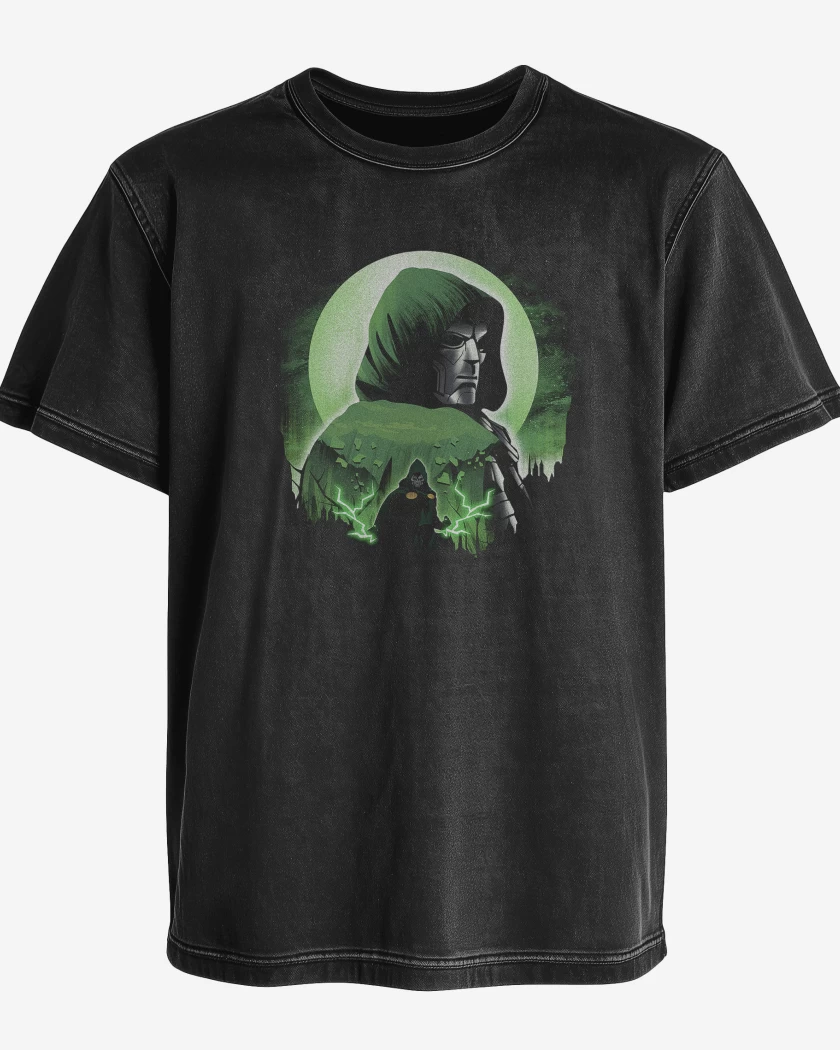 Polera desgastada Negro de Doom Dr