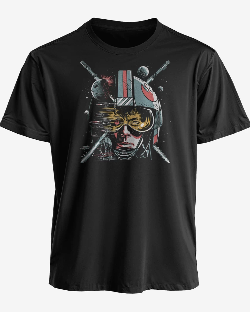 Polera premium Negro de Luke Skywalker Star Wars