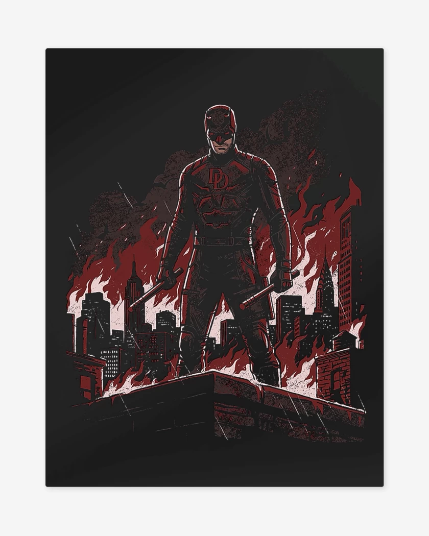 Print metalico Negro de DareDevil Venganza