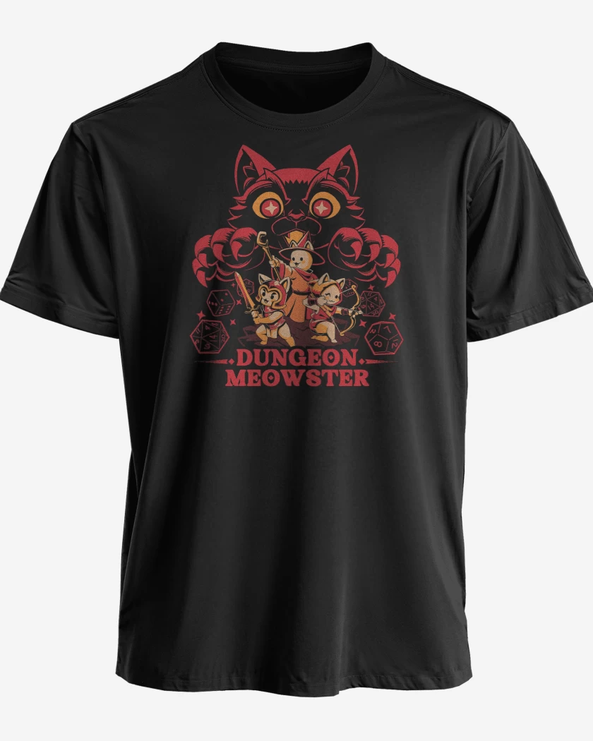 Polera premium Negro de Calabozo y Gatitos