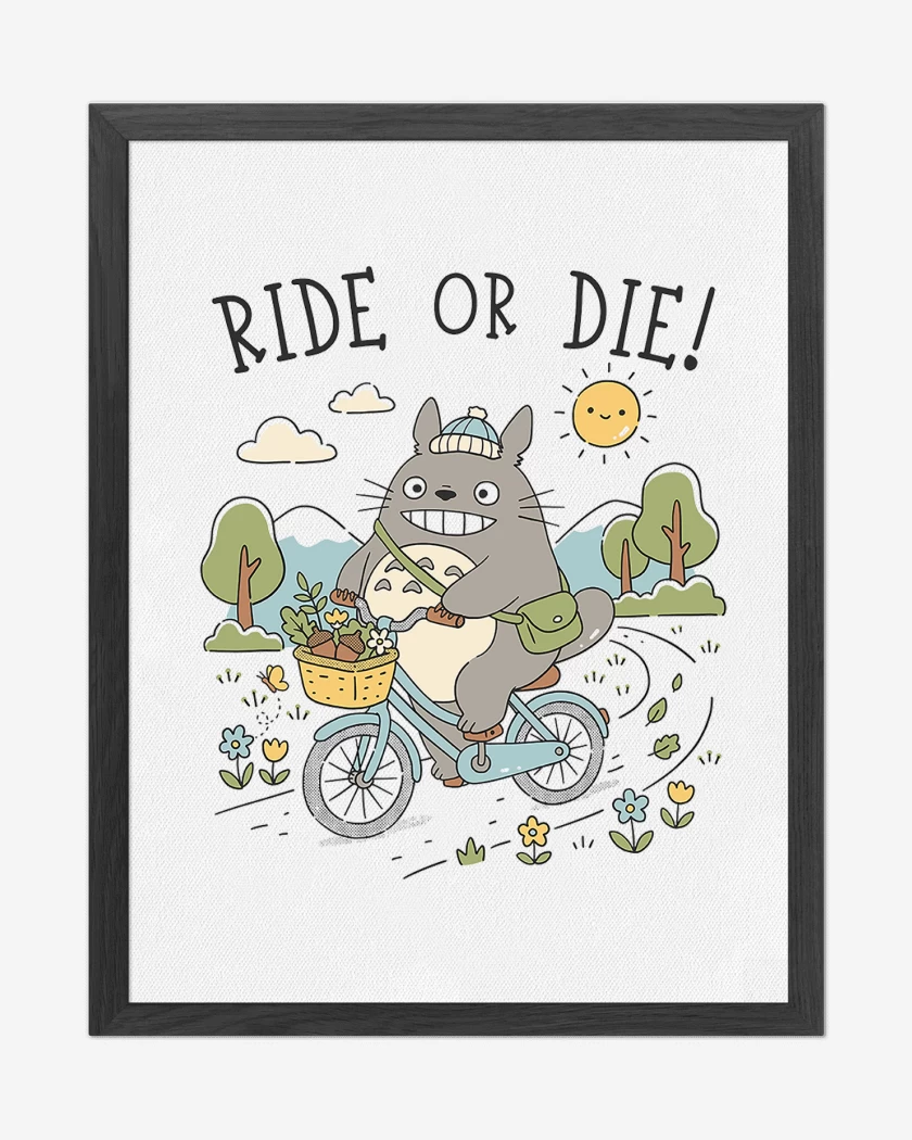 Cuadro decorativo Blanco de Pedalea o Muere Totoro