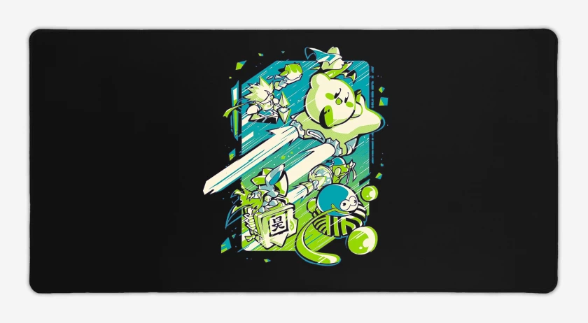 Mouse pad Gamer Negro de Kirby Velocidad