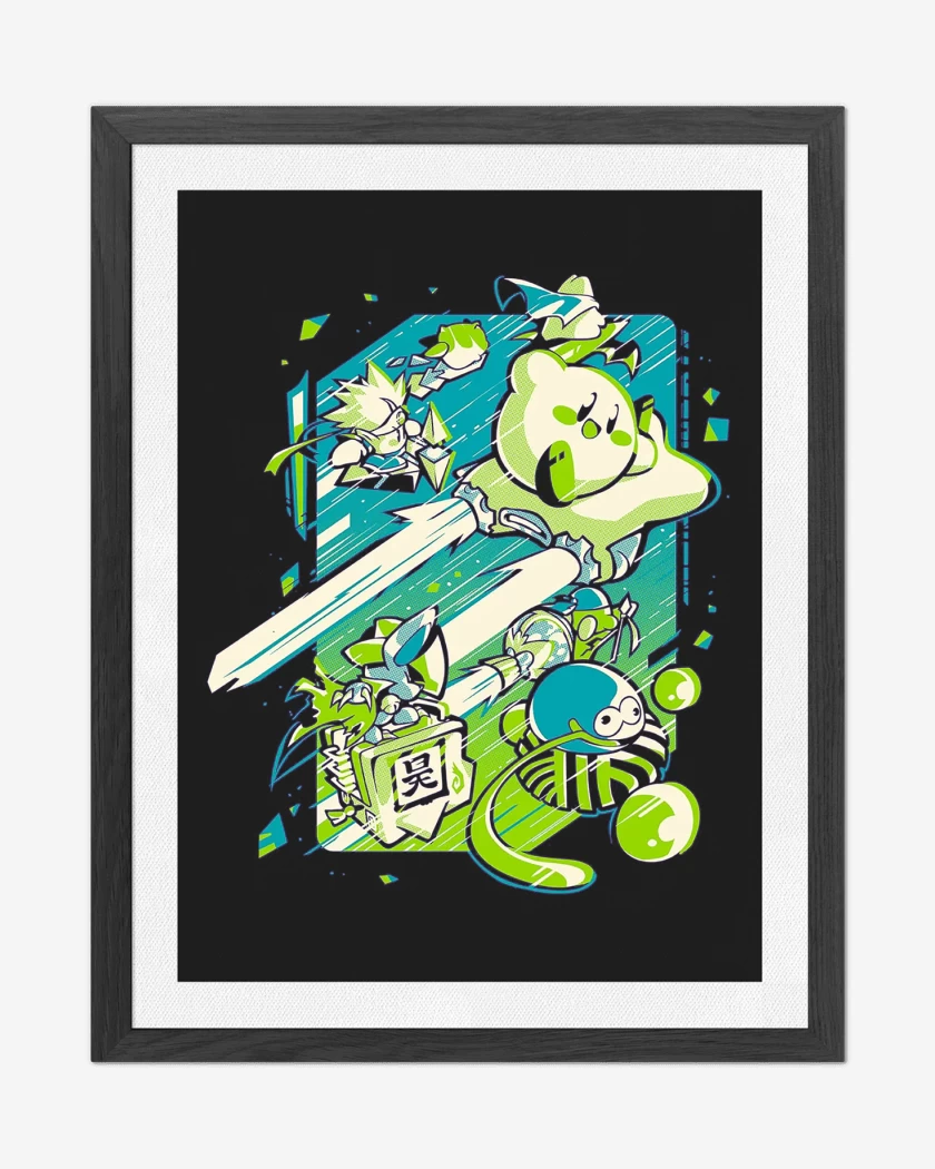Cuadro decorativo Negro de Kirby Velocidad