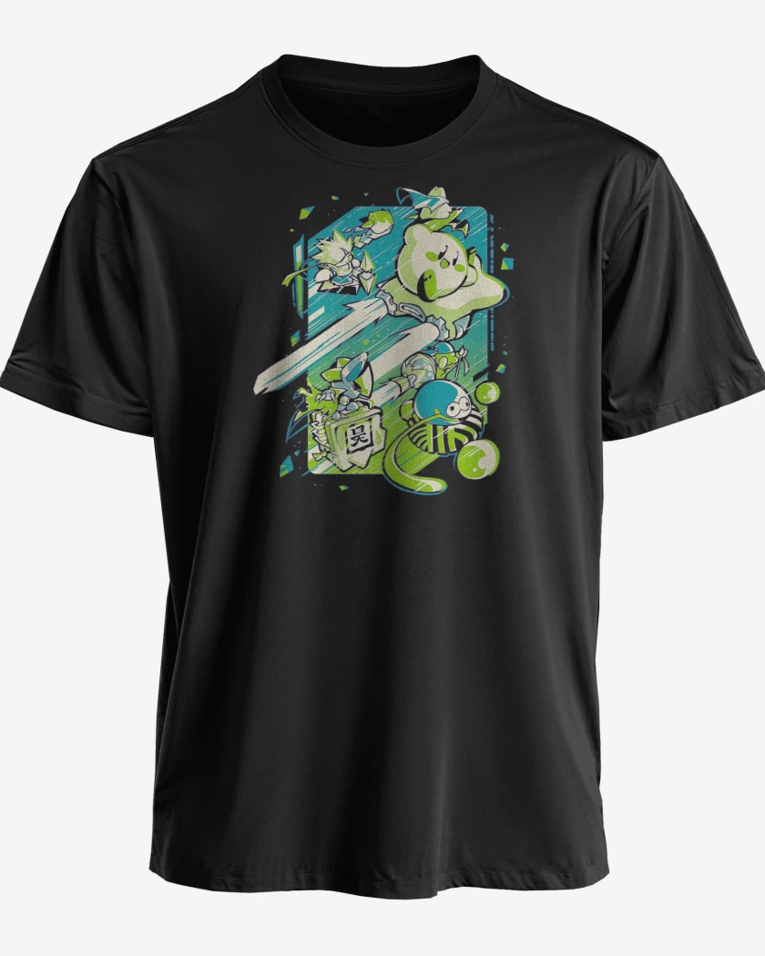 Polera premium Negro de Kirby Velocidad