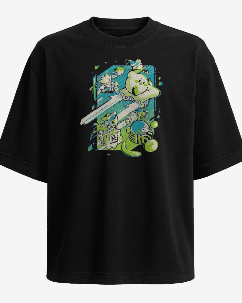 Polera Oversize Negro de Kirby Velocidad