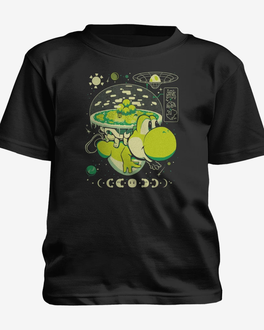 Polera de niño Negro de Yoshi Island Nintendo