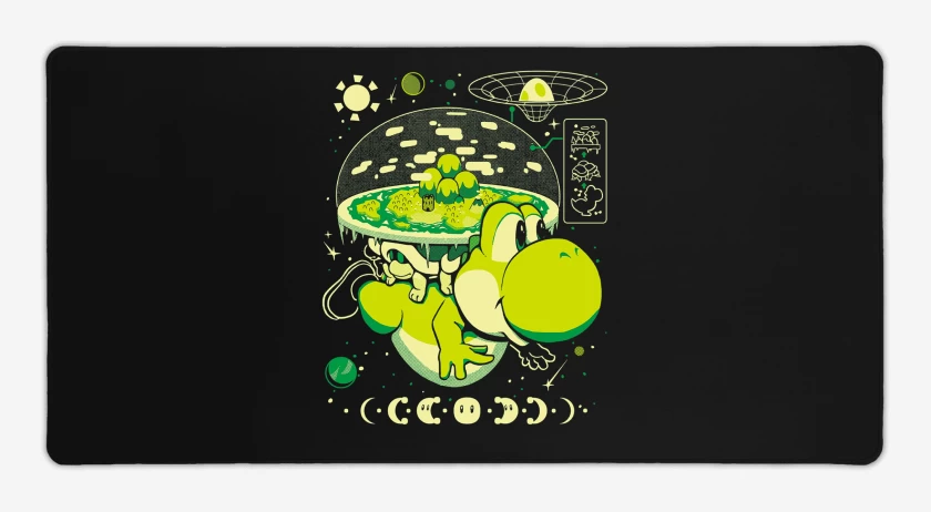 Mouse pad Gamer Negro de Yoshi Island Nintendo