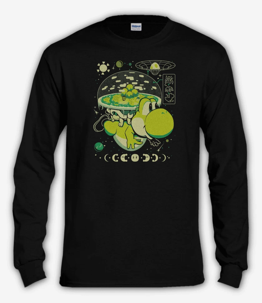 Polera manga larga Negro de Yoshi Island Nintendo
