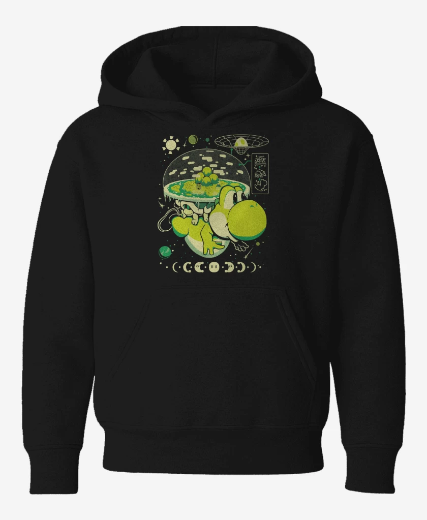 Poleron de niño Negro de Yoshi Island Nintendo