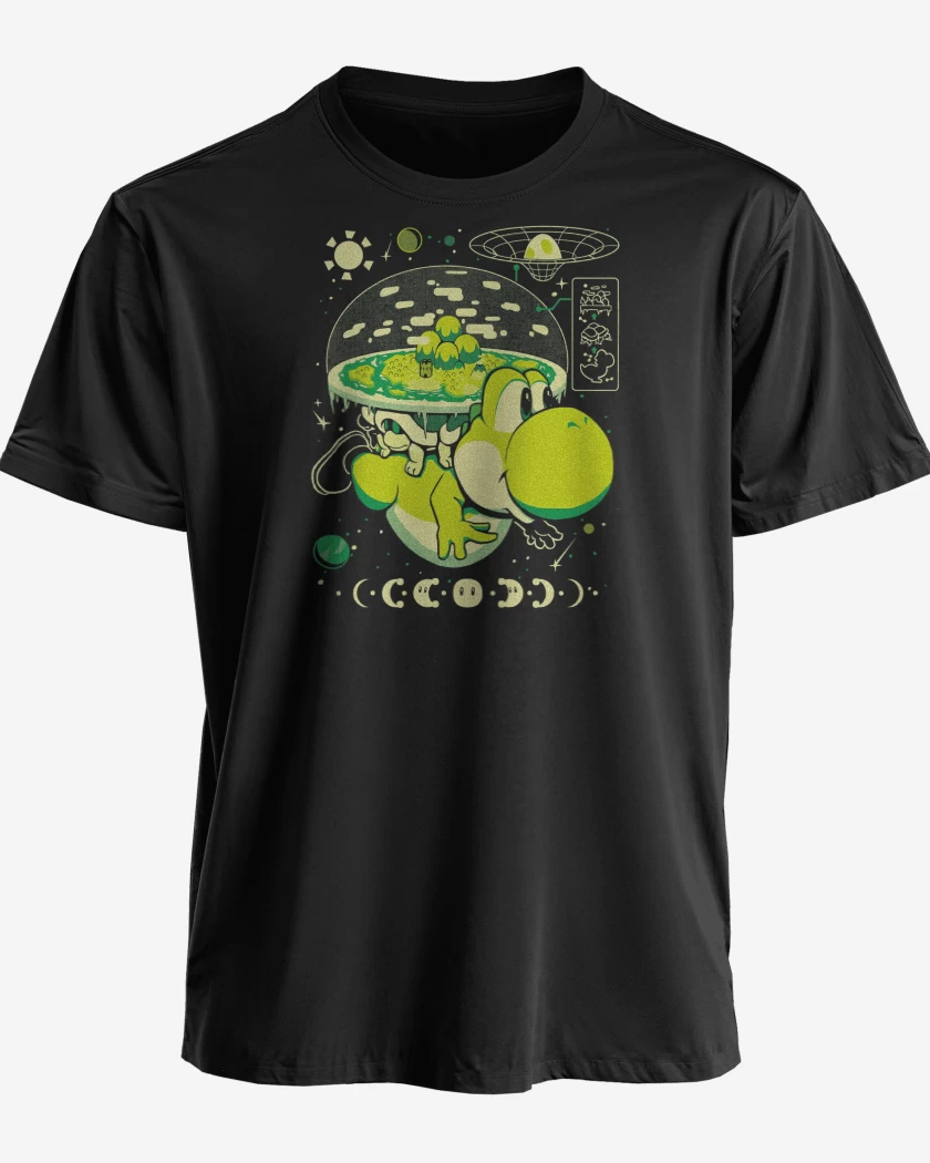 Polera premium Negro de Yoshi Island Nintendo