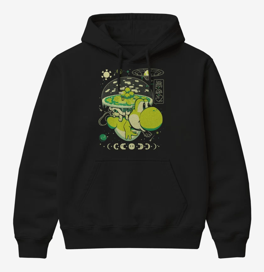 Poleron Canguro básico Negro de Yoshi Island Nintendo