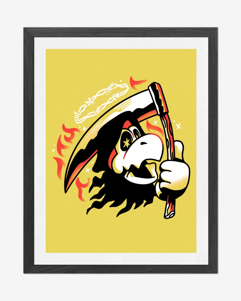 Cuadro decorativo Amarillo de Mario Bros Koopa Muerte