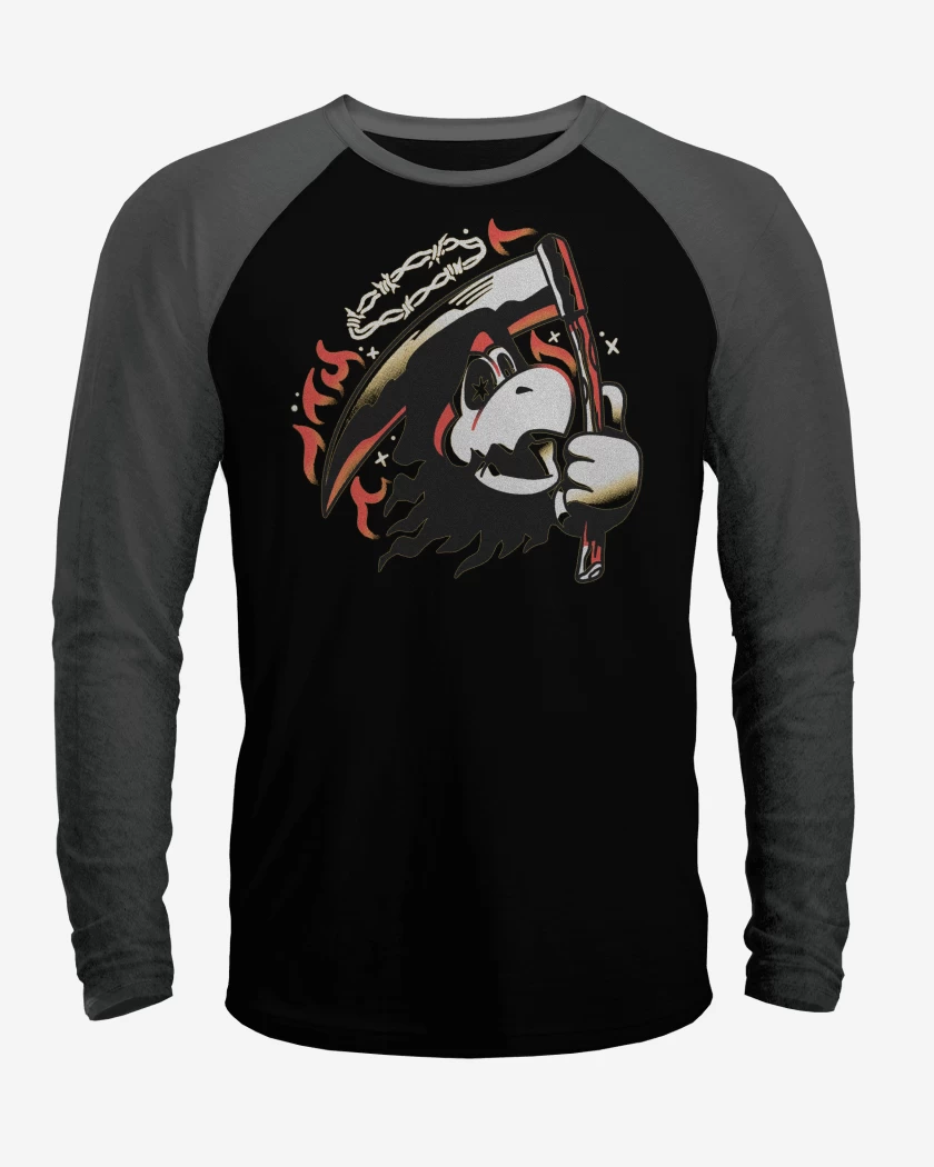 Polera Raglan Mario Bros Koopa Muerte