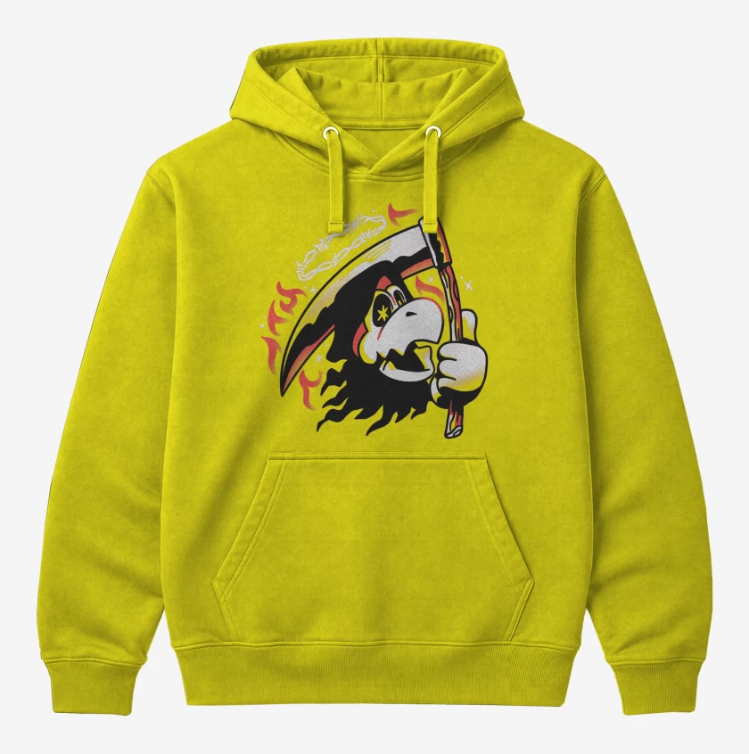 Polerón Canguro Amarillo de Mario Bros Koopa Muerte