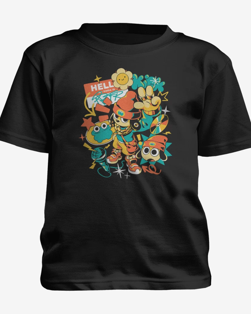 Polera de niño Negro de PaRappa the Rapper