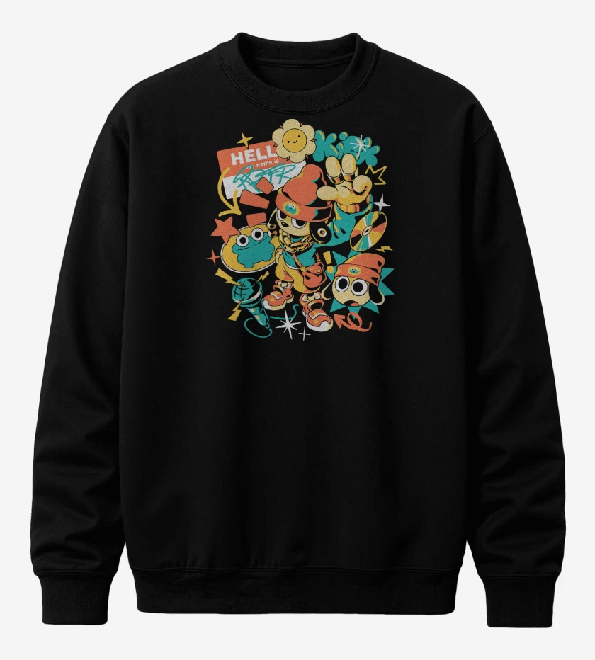Poleron polo Negro de PaRappa the Rapper