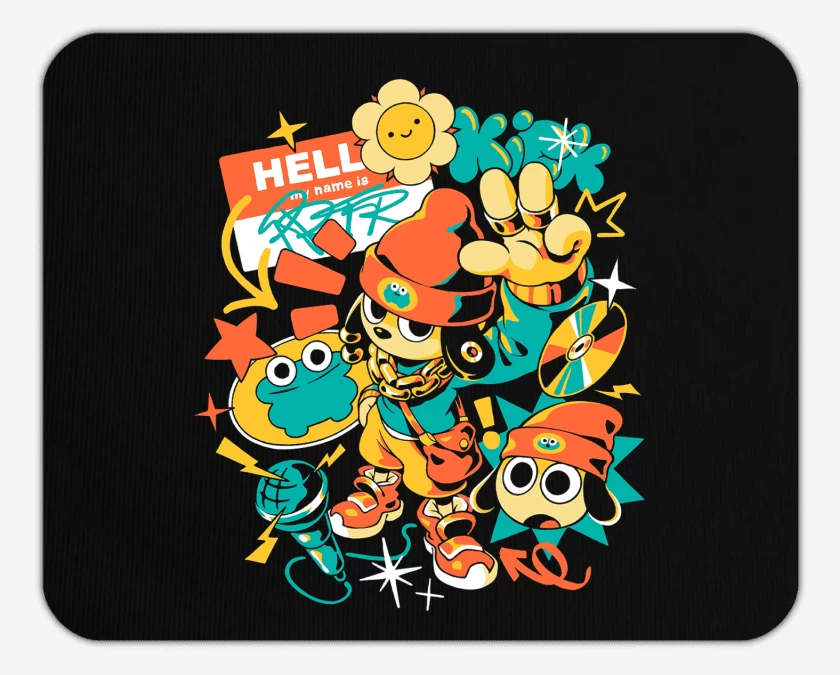 Mousepad Negro de PaRappa the Rapper