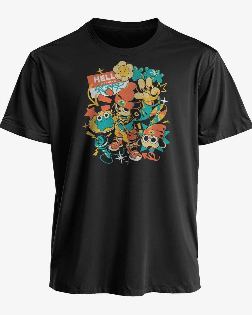Polera premium Negro de PaRappa the Rapper
