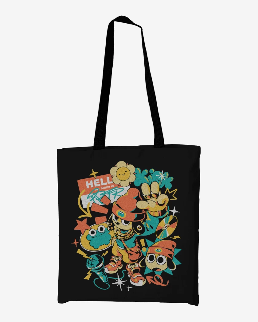 Totebag Negro de PaRappa the Rapper
