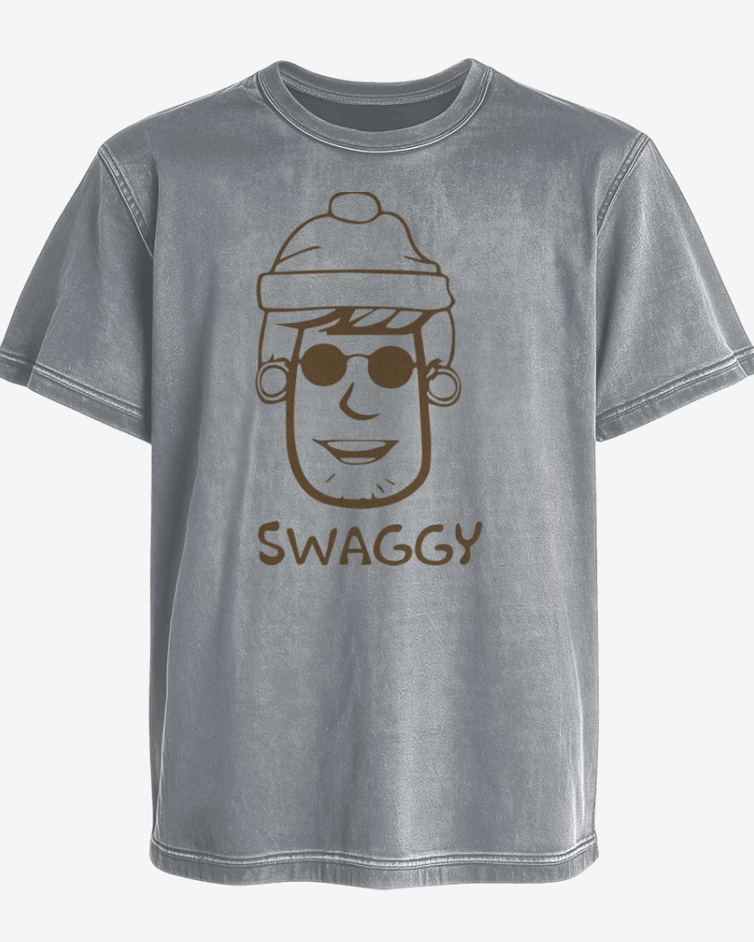 Polera desgastada Gris Melange de Swaggy