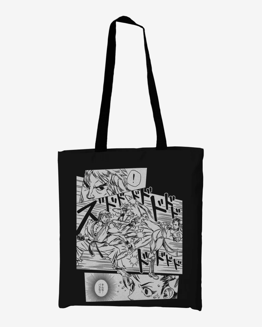 Totebag Street Fighter Ken vs Chun Li