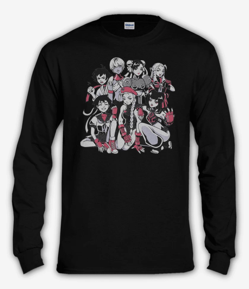 Polera manga larga Peleadoras Street Fighter