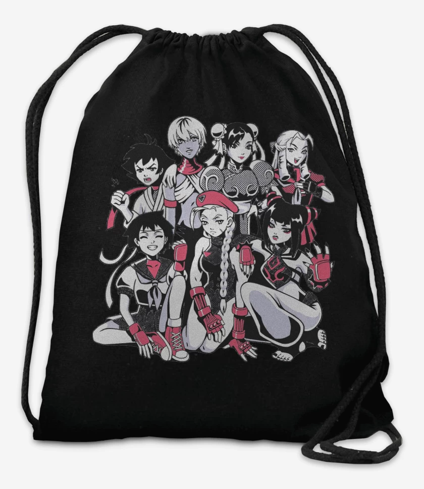 Mochila Negro de Peleadoras Street Fighter