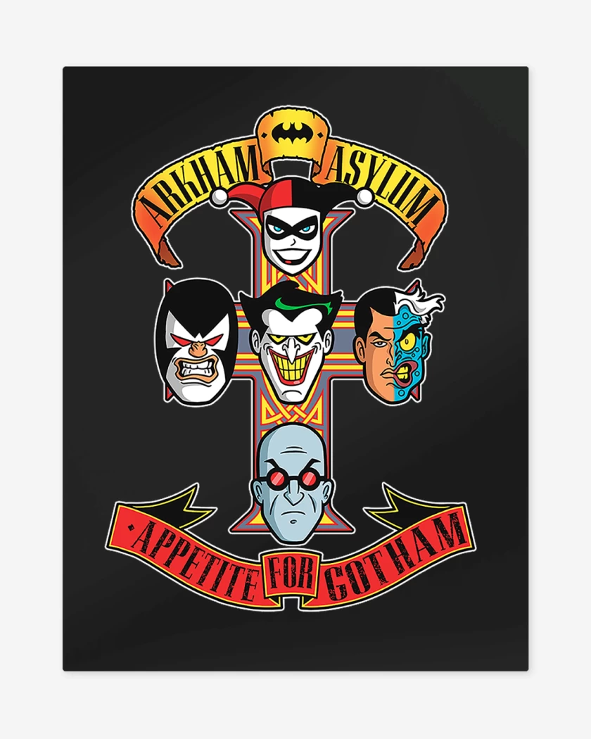 Print metalico Negro de Guns n Goyham