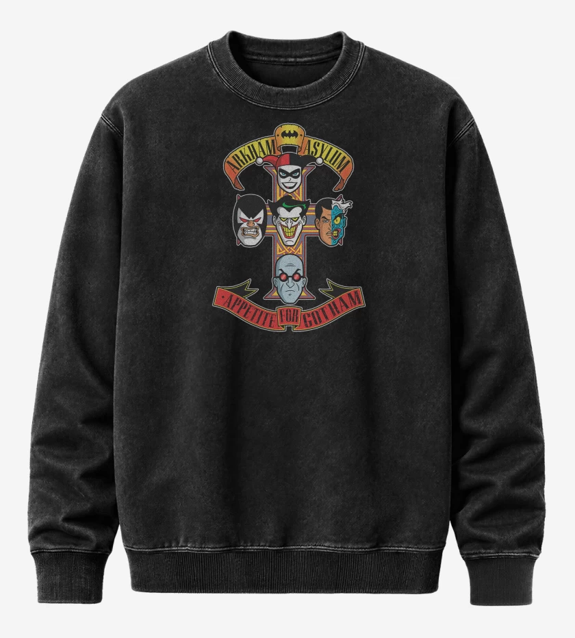 Poleron Polo Acid Wash Negro de Guns n Goyham