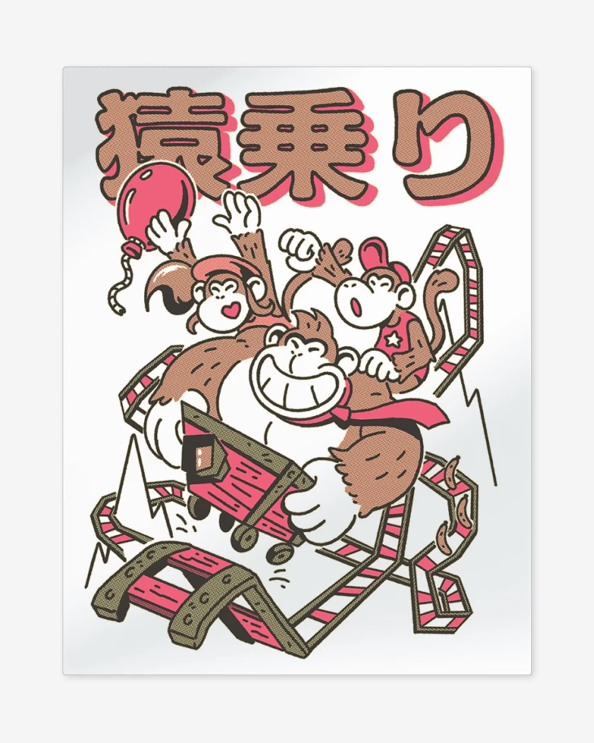 Print metalico Blanco de Donkey Kong CARRITO