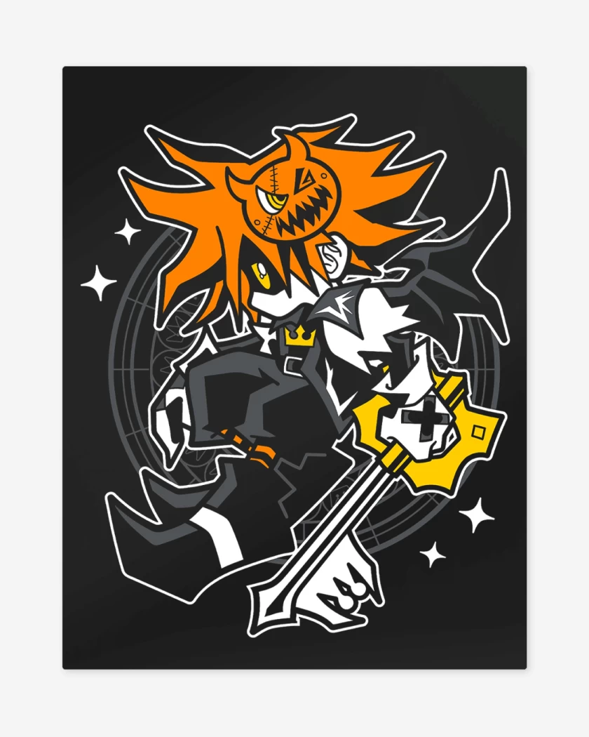 Print metalico Negro de Sora Halloween 