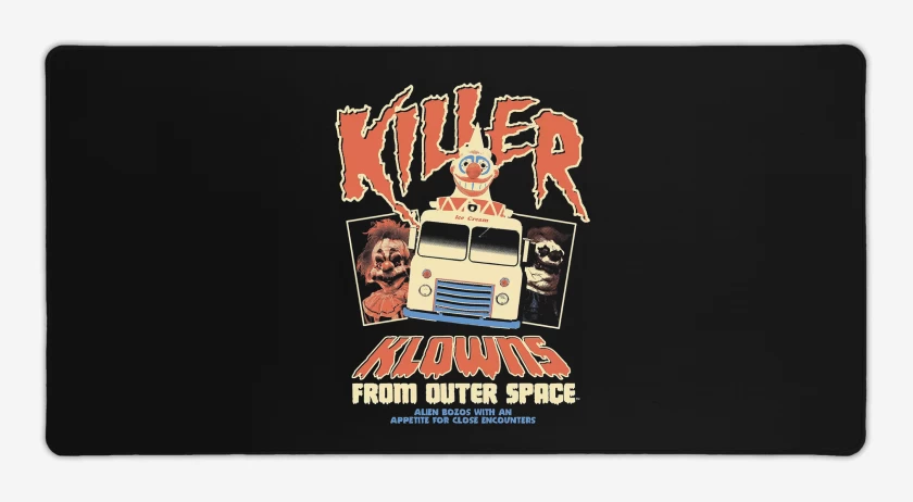 Mouse pad Gamer Negro de Killer Klowns From Outer Space