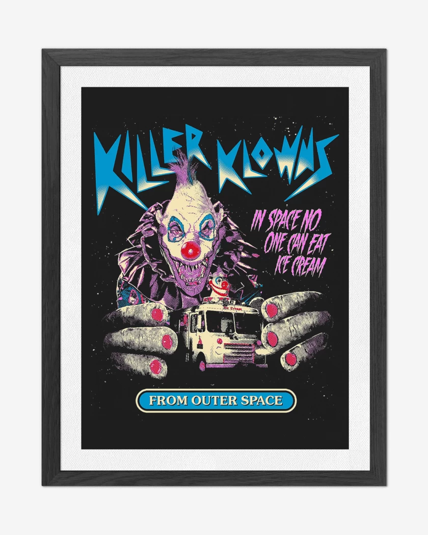 Cuadro decorativo Negro de Killer Klowns Klowzilla