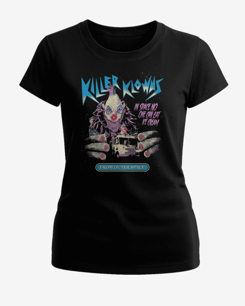 Polera de Mujer Negro de Killer Klowns Klowzilla