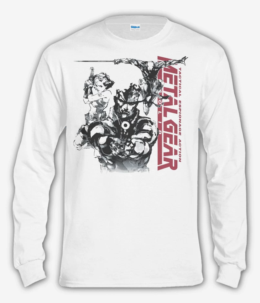 Polera manga larga Blanco de Metal Gear Solid I