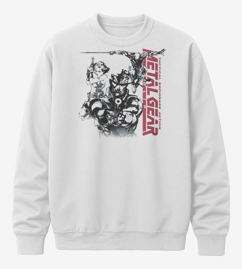 Poleron polo Blanco de Metal Gear Solid I