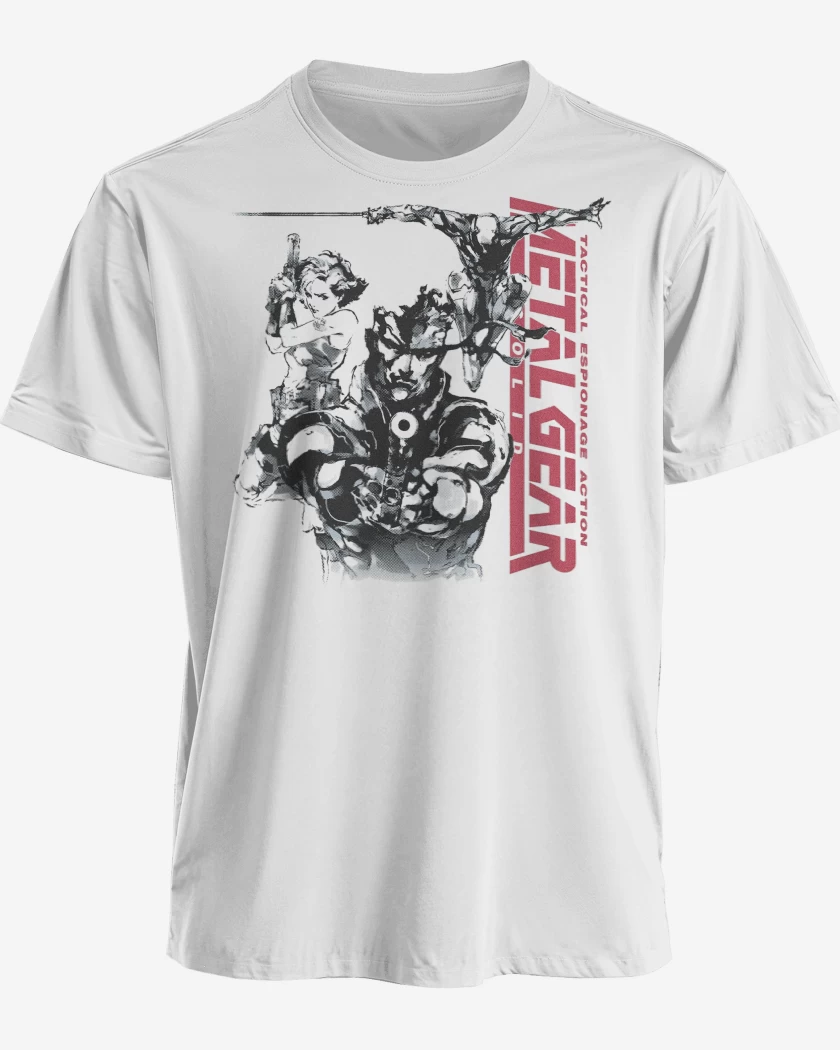 Polera premium Blanco de Metal Gear Solid I
