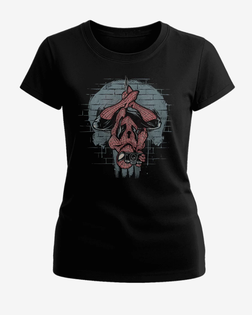 Polera de Mujer Negro de Aracnopunisher