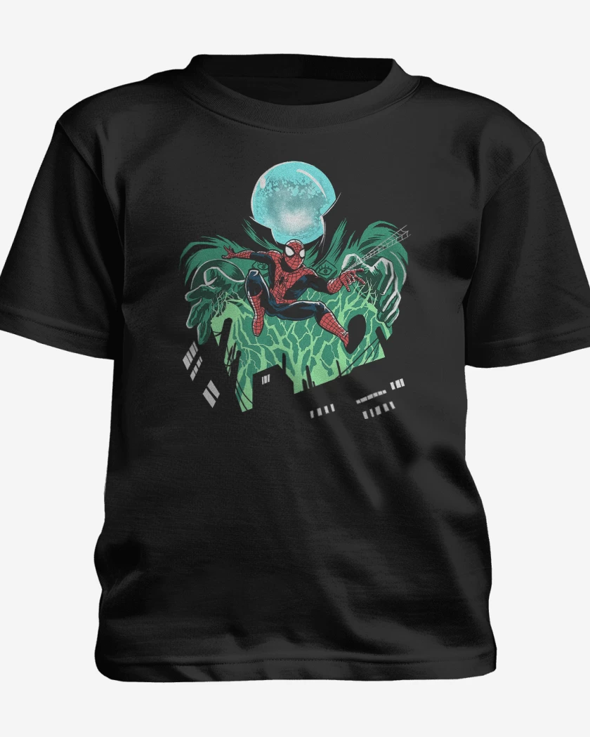 Polera de niño Negro de Spider Trap