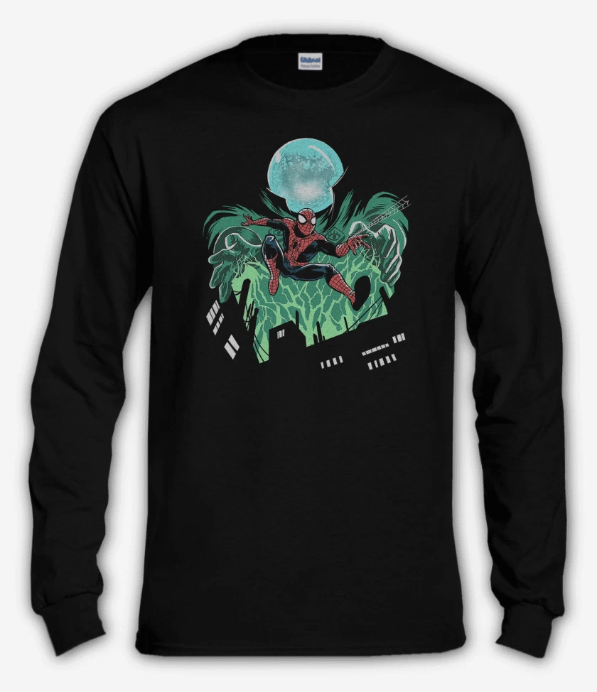 Polera manga larga Negro de Spider Trap