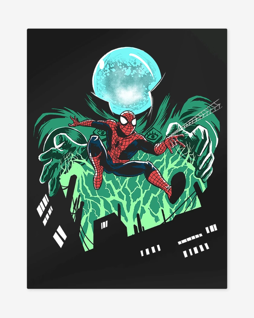 Print metalico Negro de Spider Trap