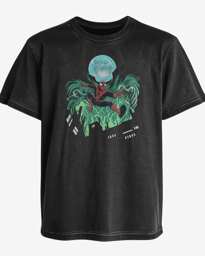Polera desgastada Spider Trap