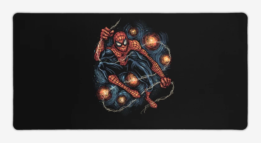 Mouse pad Gamer Negro de Spiderman Night